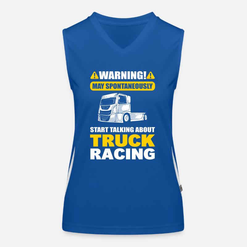 Warning May Spontaneously Start Talking About Women's Functional Contrast Tank Top