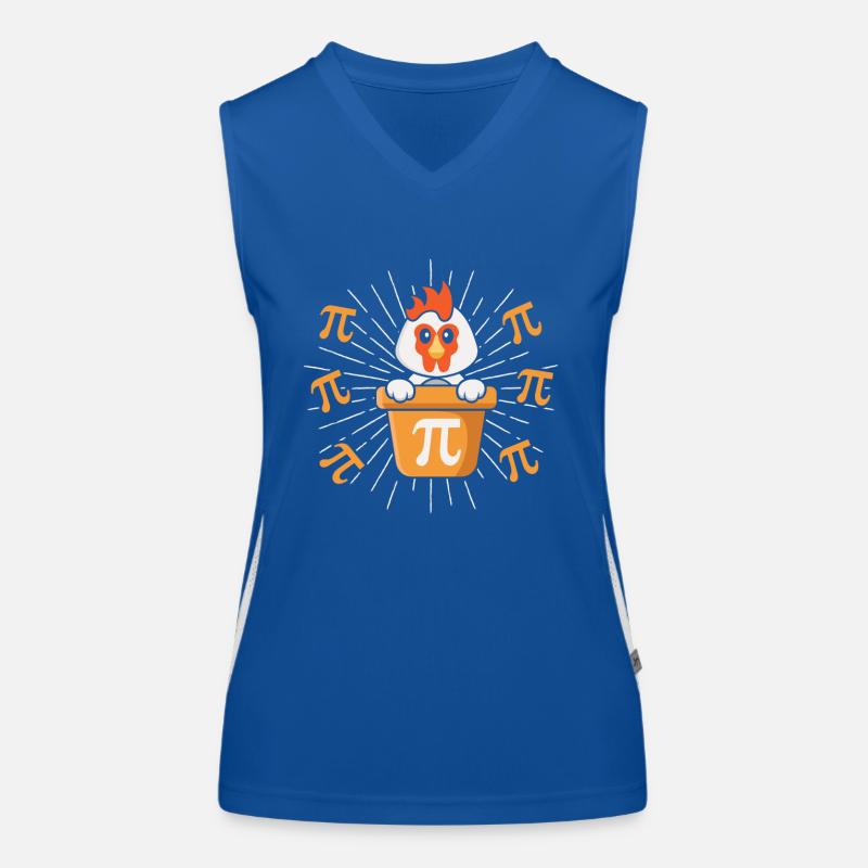 Chicken Pot Happy Pi Day Funny Math Teacher Women's Functional Contrast Tank Top