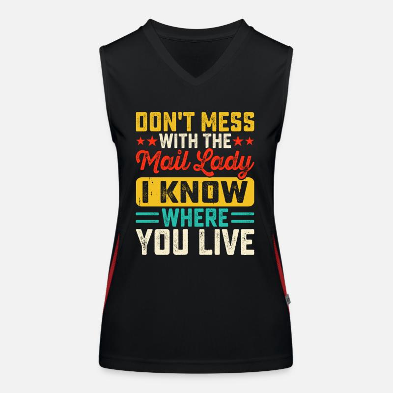 Briefträger Postbote Funktionelles Kontrast-Tank Top für Frauen