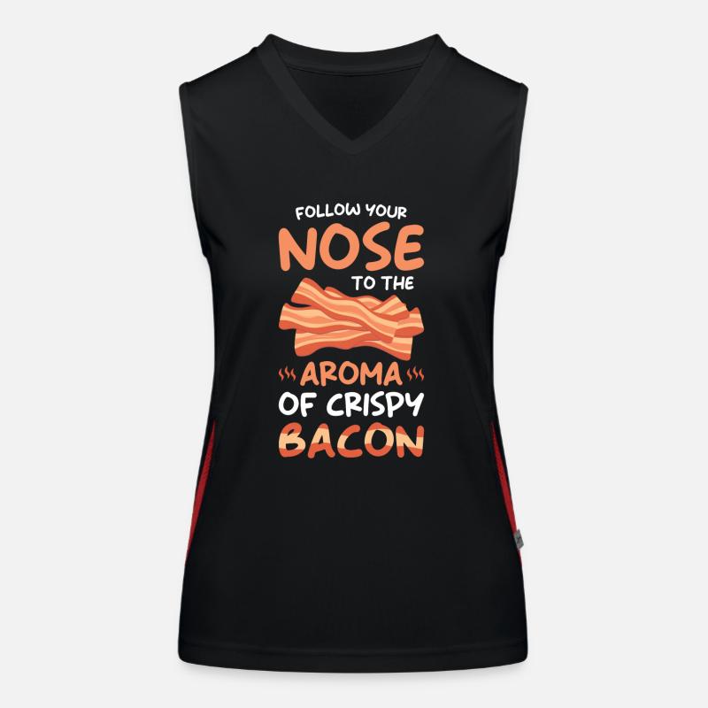 Bacon Ham Gift Women's Functional Contrast Tank Top