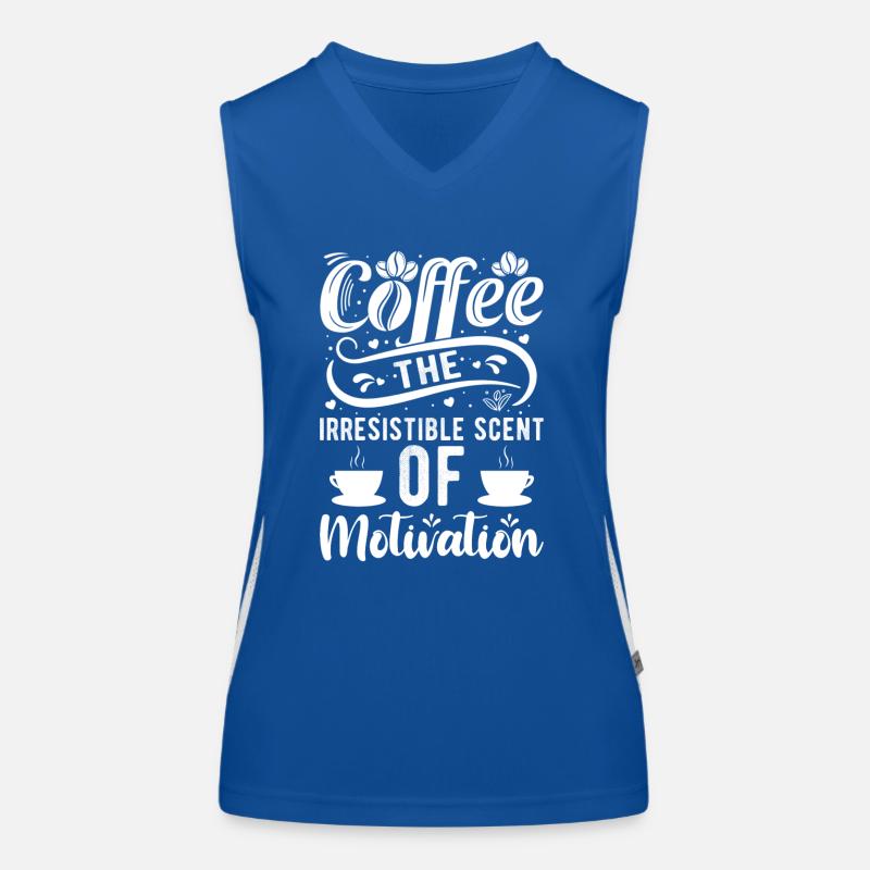 Kaffee Koffein Morgens Motivation Funktionelles Kontrast-Tank Top für Frauen