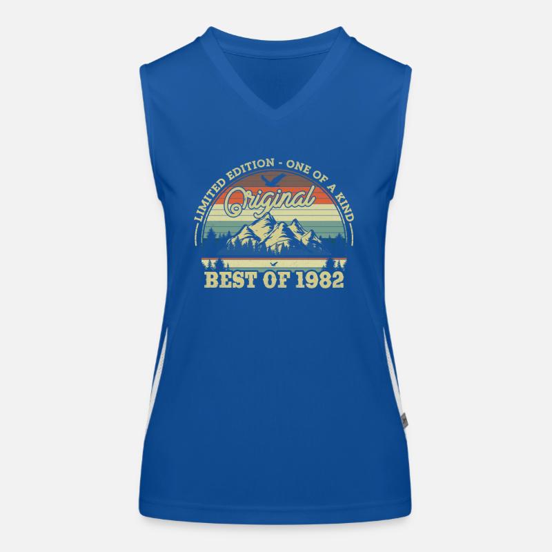 Nostalgisches Geburtstagsgeschenk '82 Funktionelles Kontrast-Tank Top für Frauen