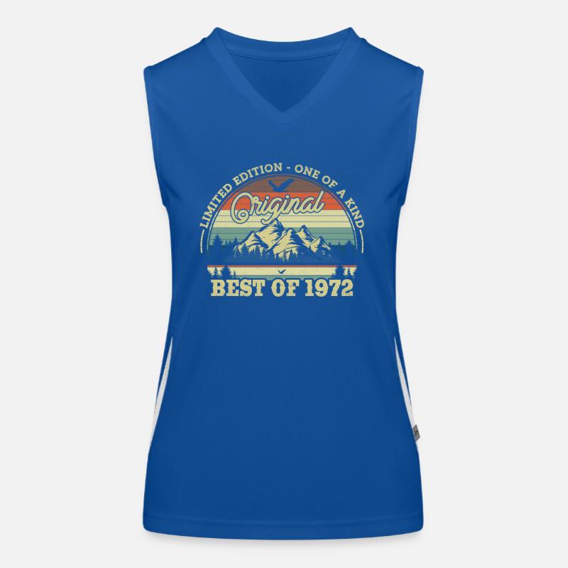 Nostalgisches Geburtstagsgeschenk 1972 Funktionelles Kontrast-Tank Top für Frauen