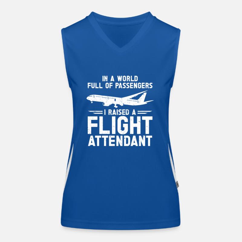 Flight Attendant Papa Stewardess Flight Attendant Women's Functional Contrast Tank Top