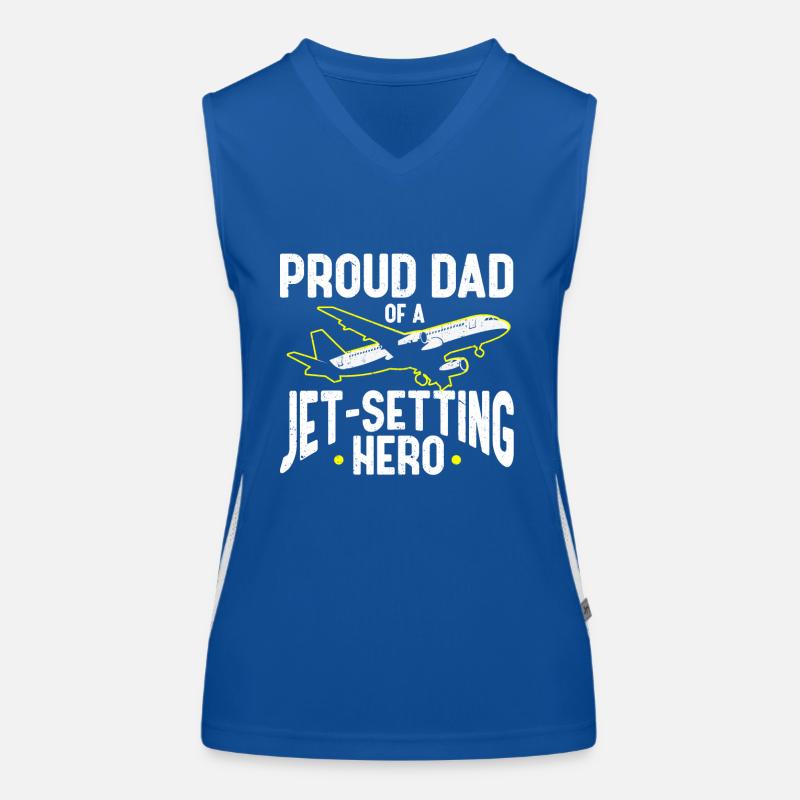 Flugbegleiter Papa Stewardess Flugbegleiter Funktionelles Kontrast-Tank Top für Frauen