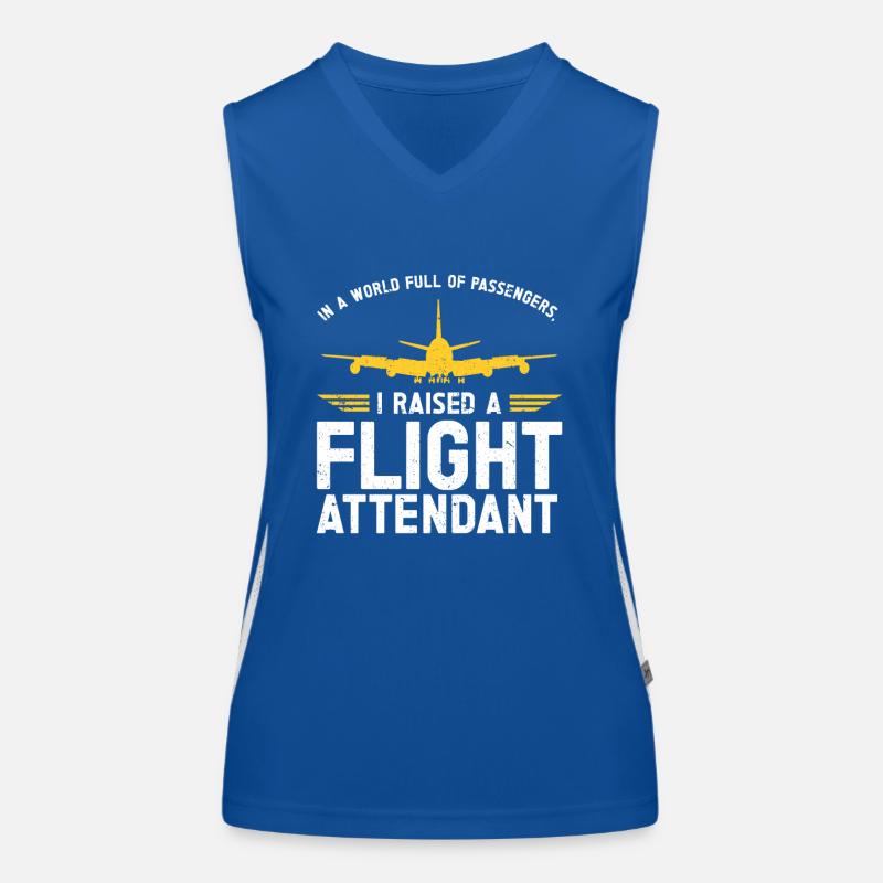 Flight Attendant Papa Stewardess Flight Attendant Women's Functional Contrast Tank Top