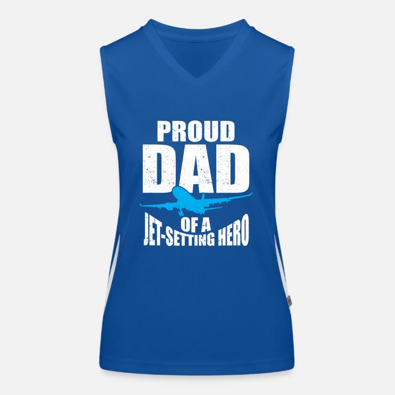 Flugbegleiter Papa Stewardess Flugbegleiter Funktionelles Kontrast-Tank Top für Frauen