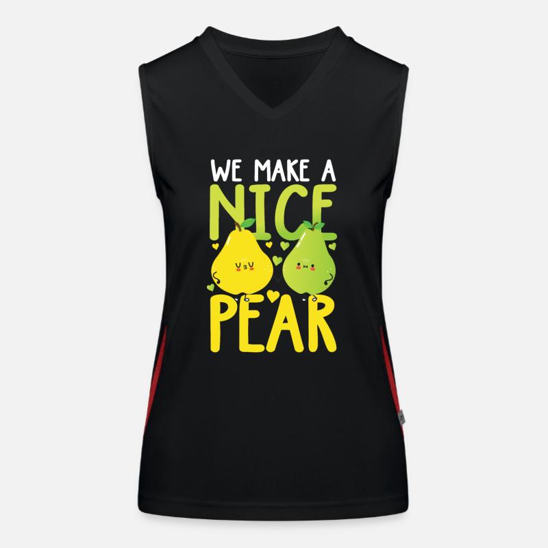 We Make A Nice Pear Funktionelles Kontrast-Tank Top für Frauen
