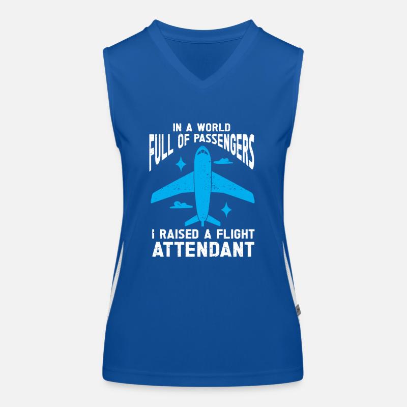 Flight Attendant Papa Stewardess Flight Attendant Women's Functional Contrast Tank Top