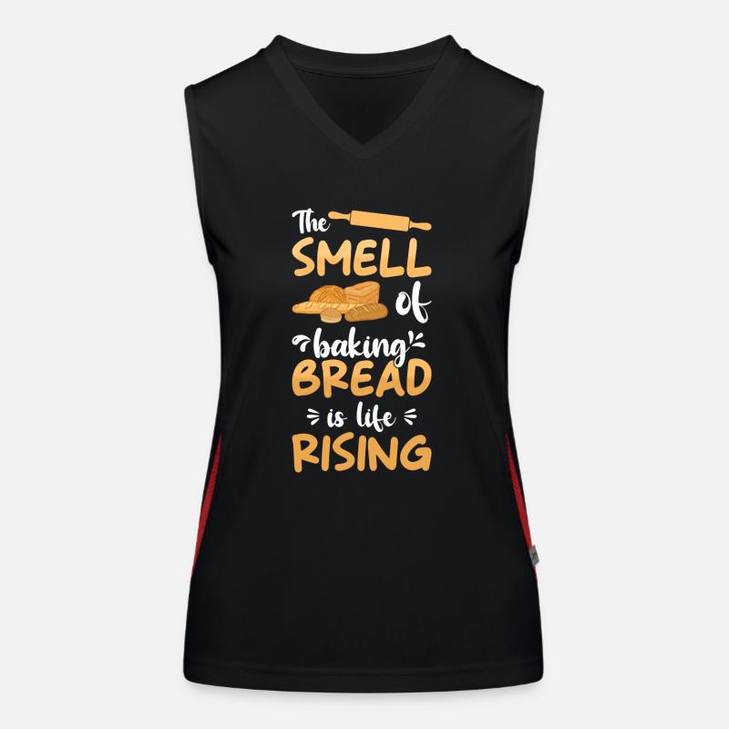 Bread lovers baker bake freshly baked bread Women's Functional Contrast Tank Top