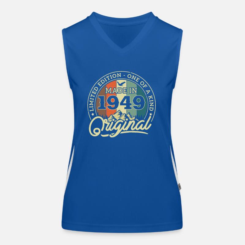 Nostalgisches Geburtstagsgeschenk 74/75 Jahre Funktionelles Kontrast-Tank Top für Frauen