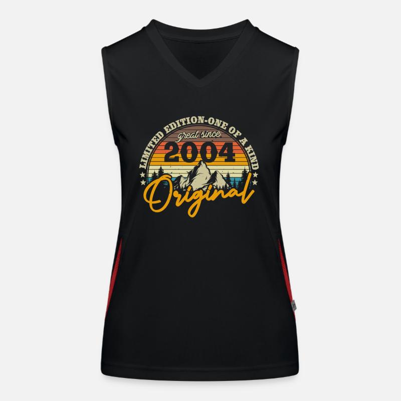 Nostalgie-Geburtstagsgeschenk '04 Funktionelles Kontrast-Tank Top für Frauen