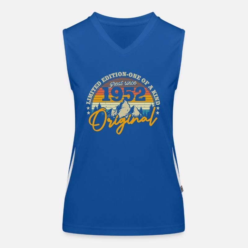 Nostalgic Birthday Gift '52 Women's Functional Contrast Tank Top