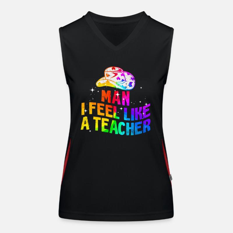 Mann, ich fühle mich wie ein Lehrer Funktionelles Kontrast-Tank Top für Frauen