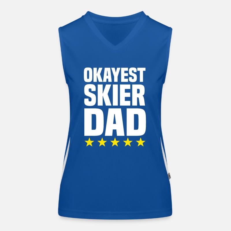 Okayester Skifahrer Papa Funktionelles Kontrast-Tank Top für Frauen