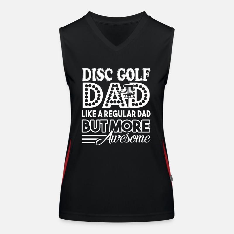 Disc Golf Awesome Disc Golf Dad Women's Functional Contrast Tank Top