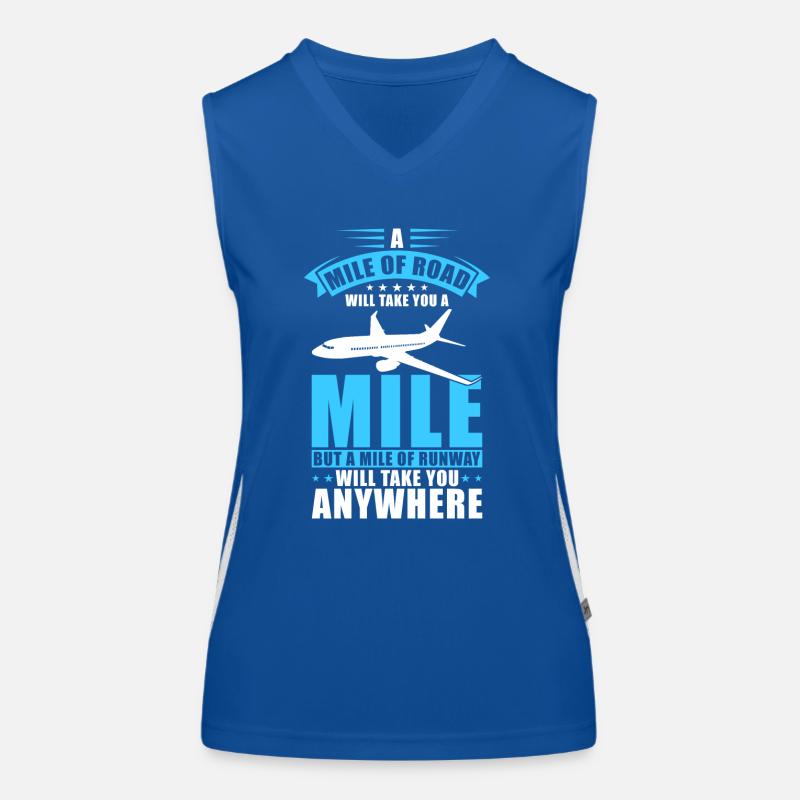 Pilot Flugzeug Geschenk Funktionelles Kontrast-Tank Top für Frauen