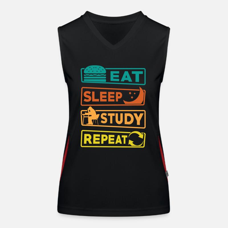 Student Study Learning Exam Women's Functional Contrast Tank Top