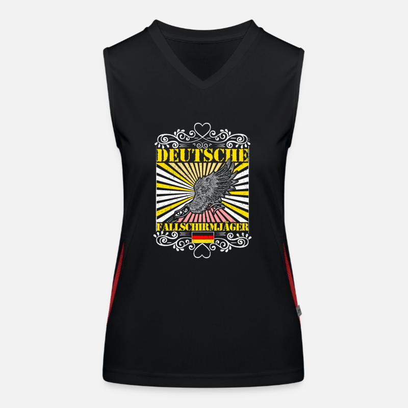Der deutsche Fallschirmjäger Funktionelles Kontrast-Tank Top für Frauen