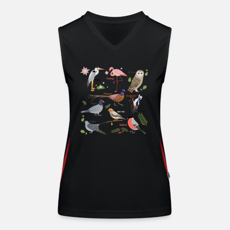 Funny Bird Watcher Birding Watching Women's Functional Contrast Tank Top