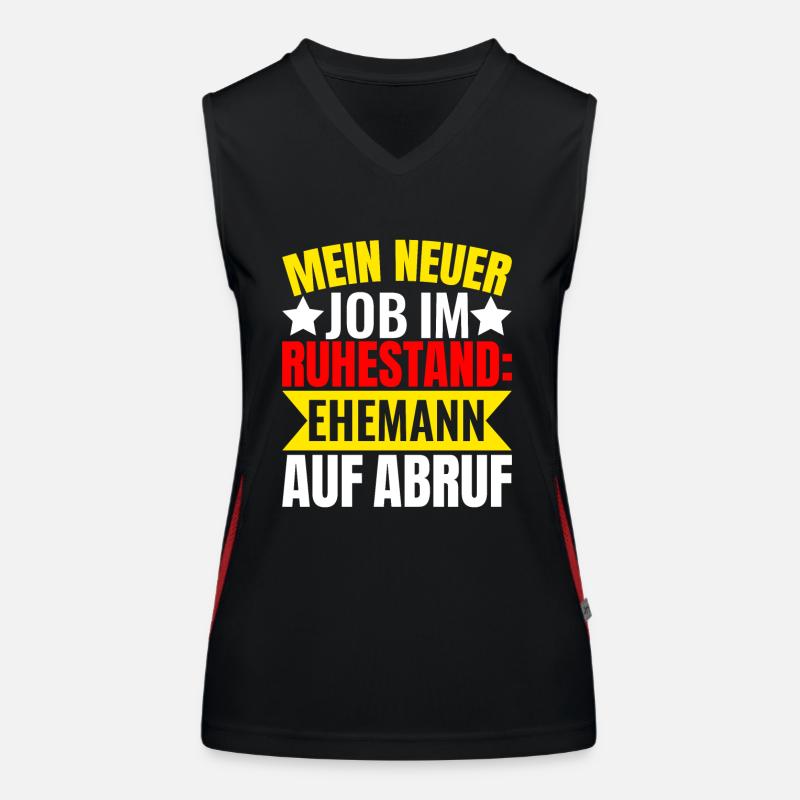 Witzige Sprüche Ehemann Auf Abruf Funktionelles Kontrast-Tank Top für Frauen