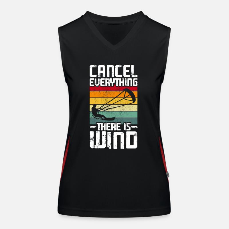 Kitesurf Kitesurfer Kiteboard Débardeur respirant contrasté Femme