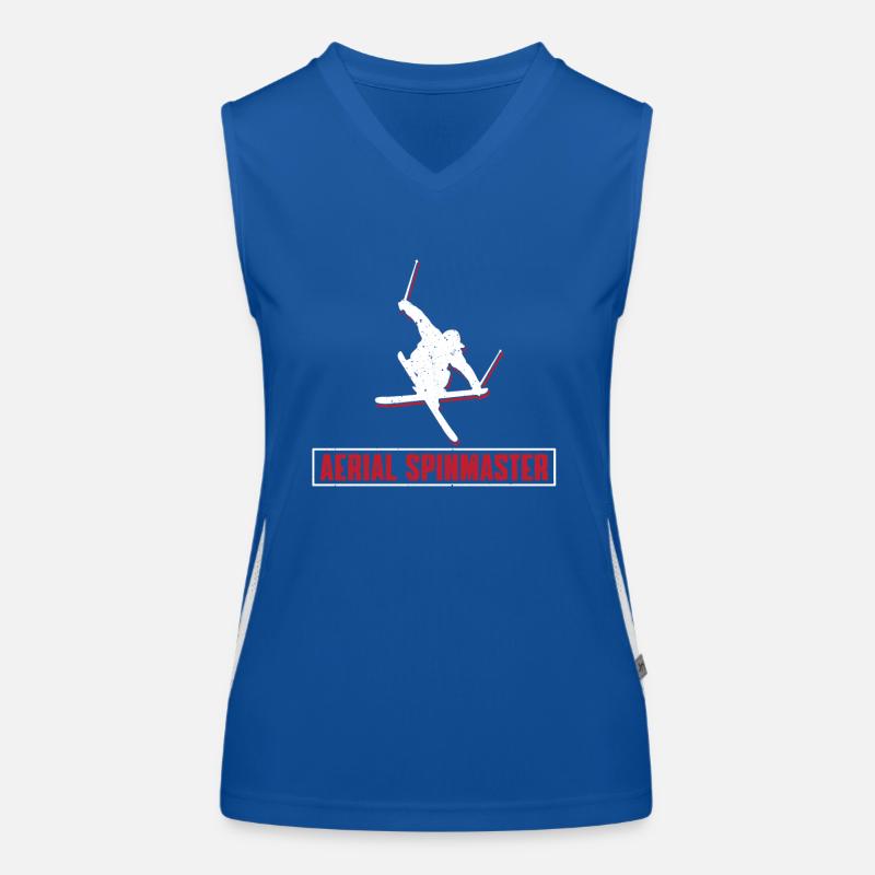 Aerial Spinmaster Freestyle Skiing Funktionelles Kontrast-Tank Top für Frauen