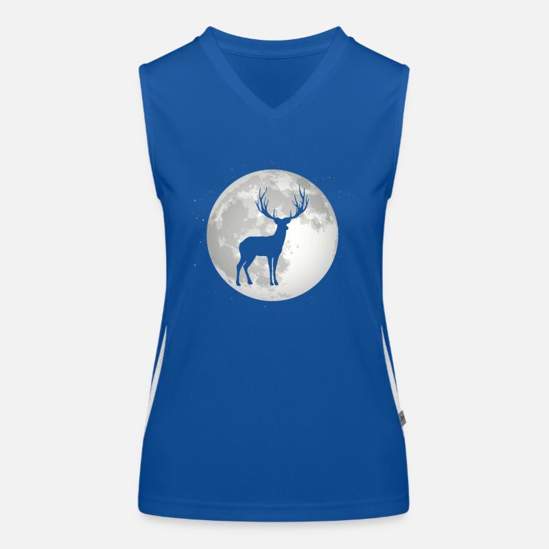 Full Moon - Deer - Women's Functional Contrast Tank Top