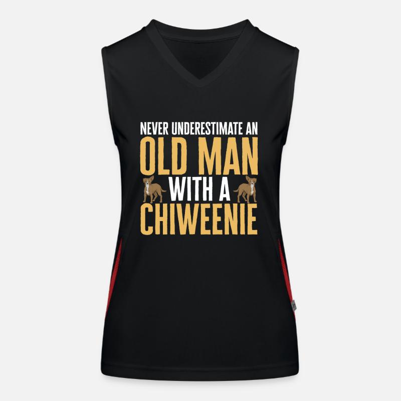 Chiweenie Dog Women's Functional Contrast Tank Top
