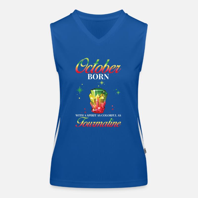 Birthstone October Tourmaline Women's Functional Contrast Tank Top