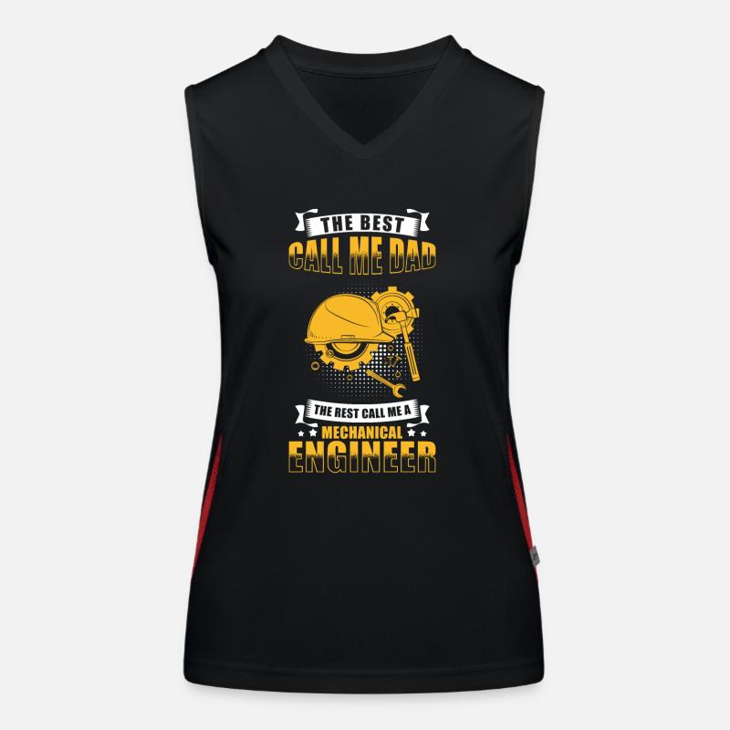 Mechanical Engineer Dad Women's Functional Contrast Tank Top