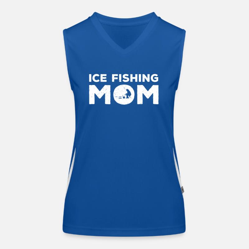 Großer Eisfischen Mama Muttertag Funktionelles Kontrast-Tank Top für Frauen