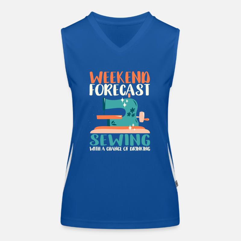 Wochenendvorhersage Nähen mit einer Chance Funktionelles Kontrast-Tank Top für Frauen