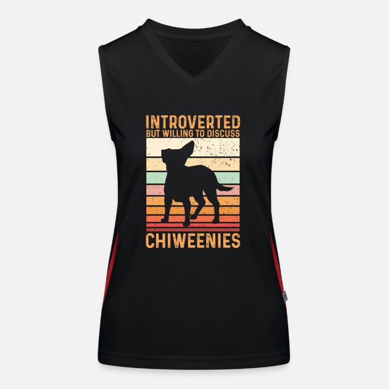 Chiweenie Dog Women's Functional Contrast Tank Top