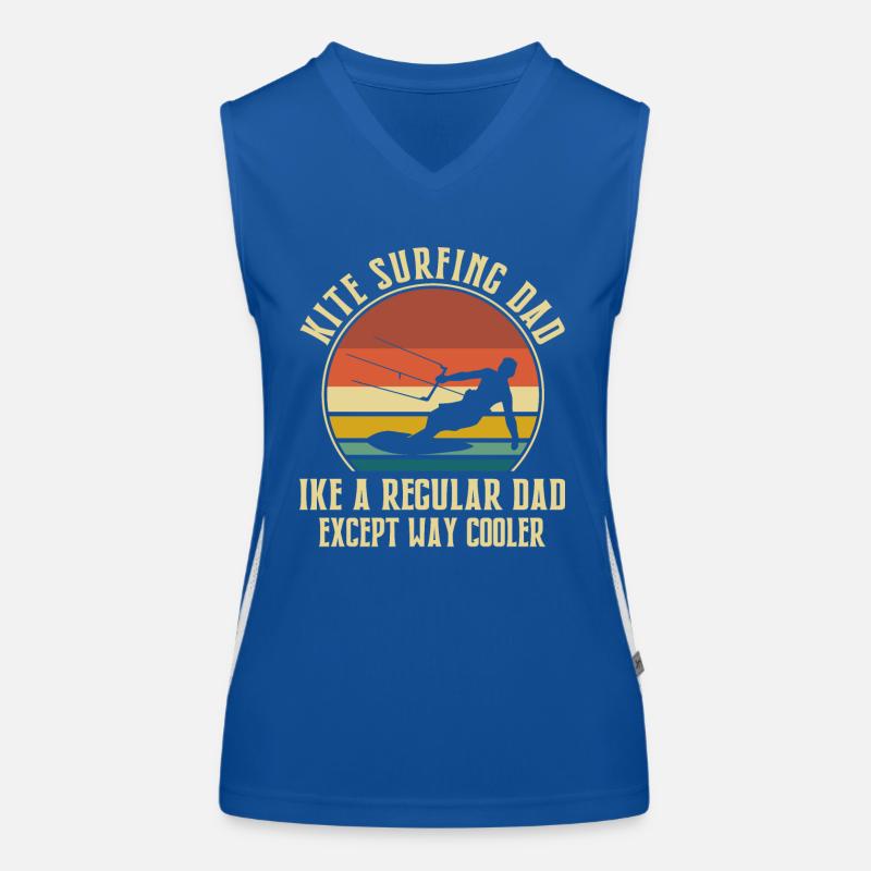 Kitesurf Kitesurfer Kiteboard Dad Father Father's Day Women's Functional Contrast Tank Top