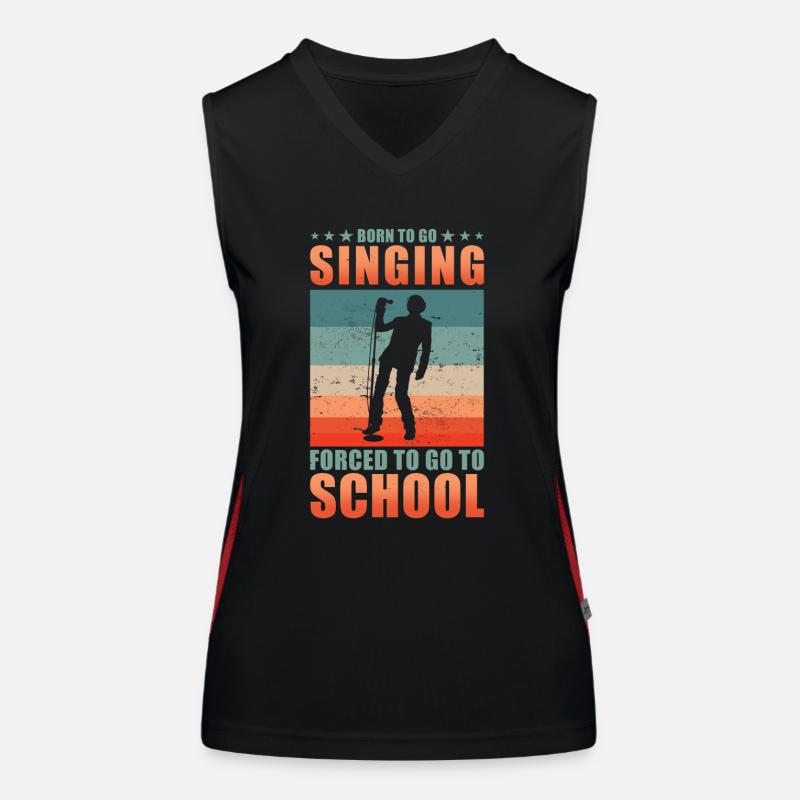 Singing Singer Born To Go Singing Women's Functional Contrast Tank Top