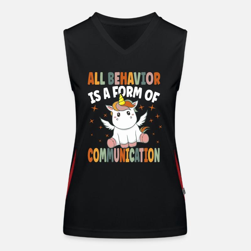 All behavior is a form of communication Women's Functional Contrast Tank Top