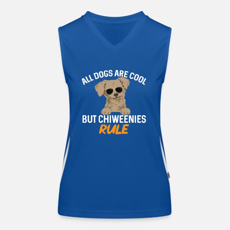 Chiweenie Dog Women's Functional Contrast Tank Top