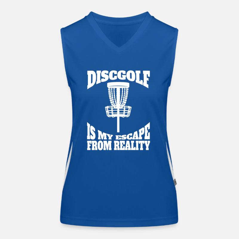 Disc Golf Drôle de Disc Golfeur Disant Disc Golfer Débardeur respirant contrasté Femme