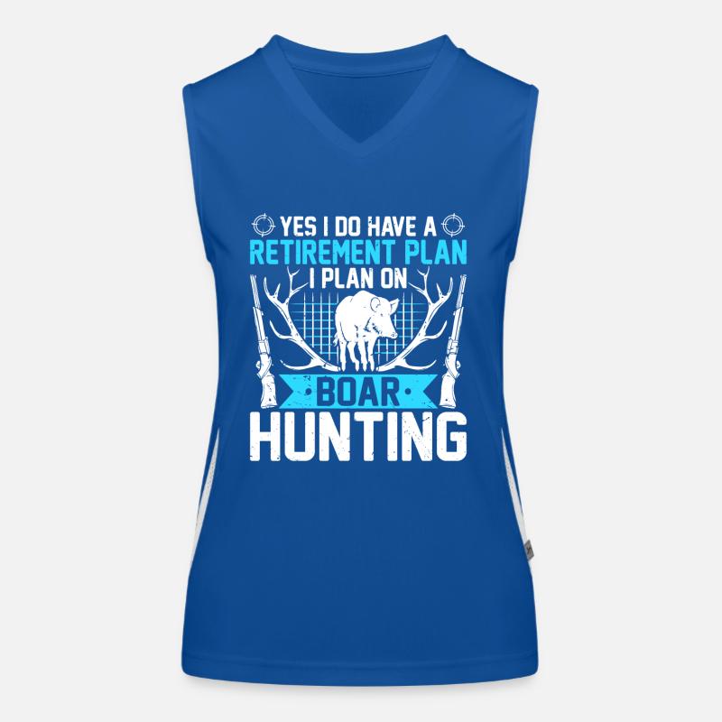 Retirement plan is to go hunting Women's Functional Contrast Tank Top