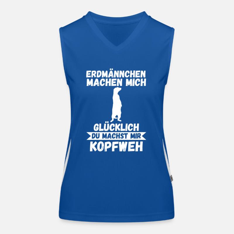 Erdmännchen Funktionelles Kontrast-Tank Top für Frauen
