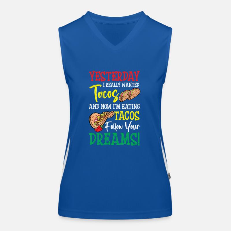 Taco Dreams Taco Takeaway Taco Crew Taco Squad Women's Functional Contrast Tank Top