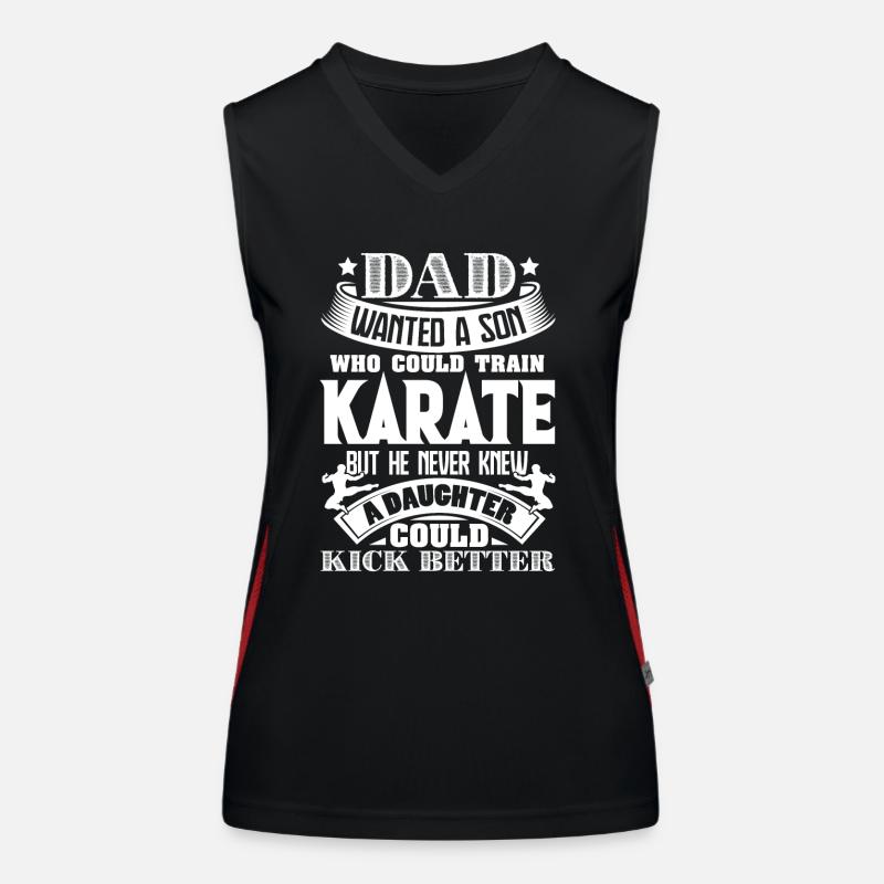 Karate Daughter Could Do Karate Better Women's Functional Contrast Tank Top