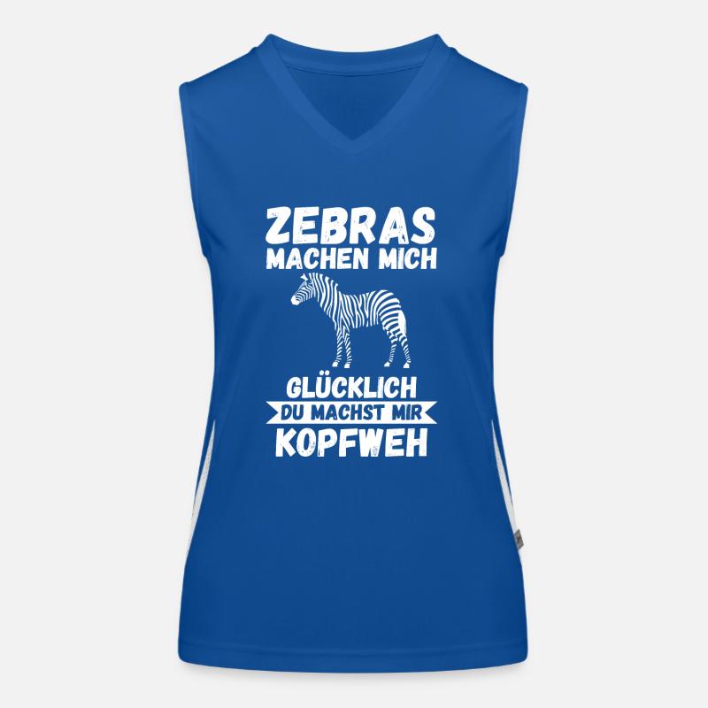 Zebra Funktionelles Kontrast-Tank Top für Frauen