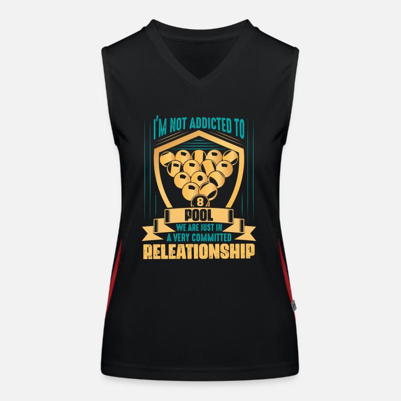 I'm Not Addicted To Pool Billard Pool Billiard Pla Funktionelles Kontrast-Tank Top für Frauen