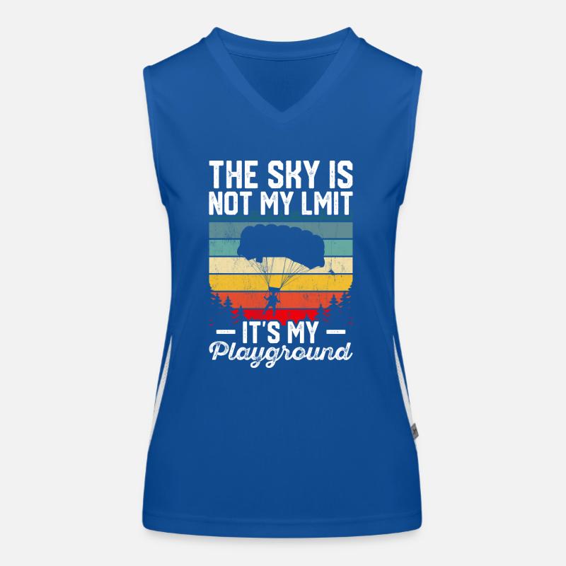 Fallschirmspringer Funktionelles Kontrast-Tank Top für Frauen