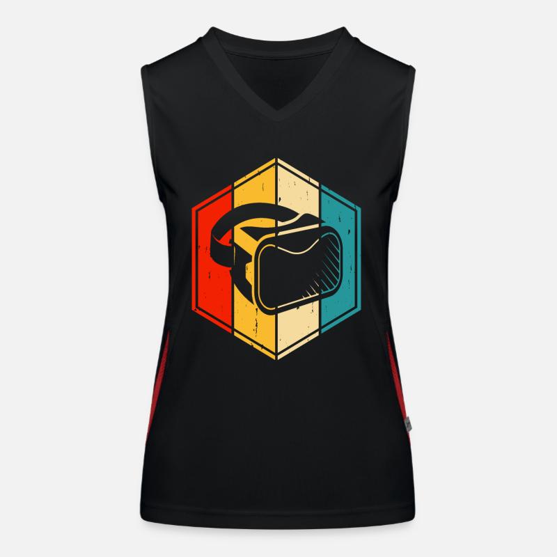 VR Virtual Reality Women's Functional Contrast Tank Top