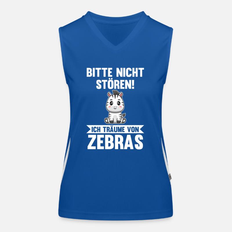 Zebra Funktionelles Kontrast-Tank Top für Frauen
