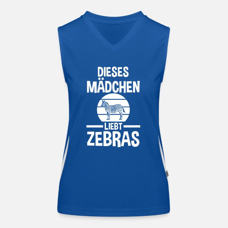Zebra Funktionelles Kontrast-Tank Top für Frauen