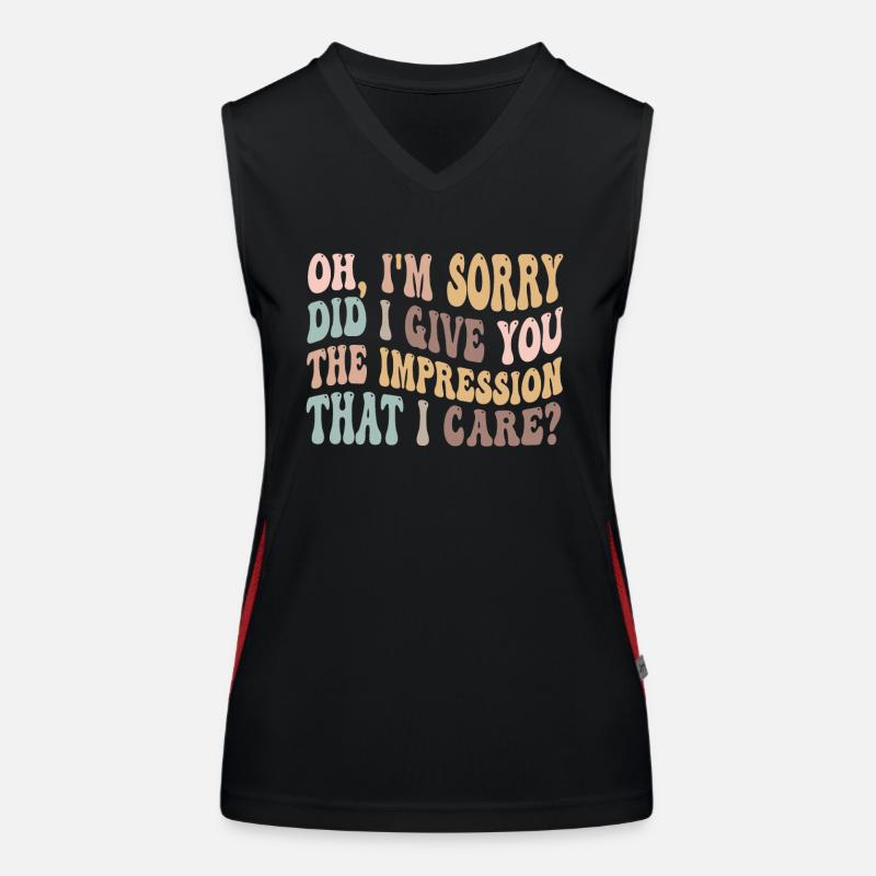 Oh, tut mir leid. Habe ich dir den Eindruck vermittelt? Funktionelles Kontrast-Tank Top für Frauen